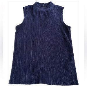GUESS Tie neck Navy blue top